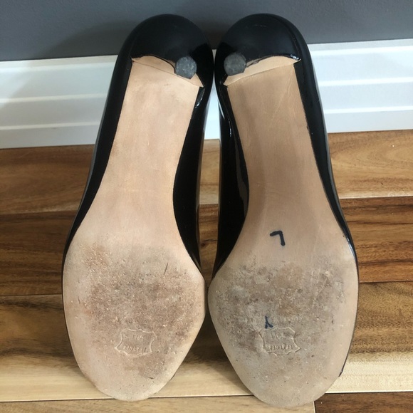 Weitzman Patent Peep Toe Pumps - Picture 4 of 10